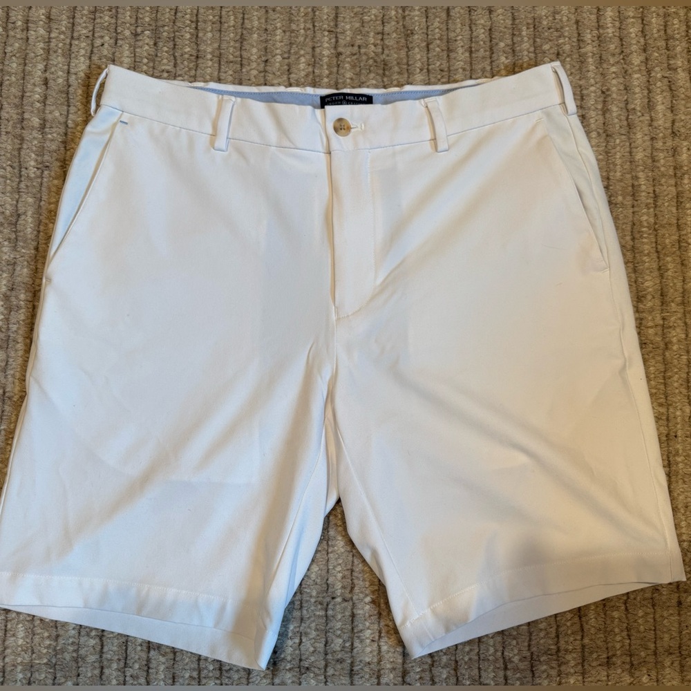 Peter Millar Crown Crafted White Shorts. Size 32 by 10inch inseam